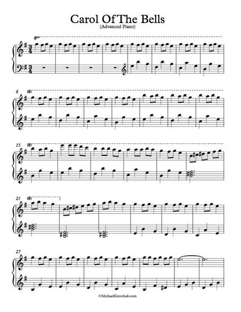 The bell carol piano sheet music. Things To Know About The bell carol piano sheet music. 